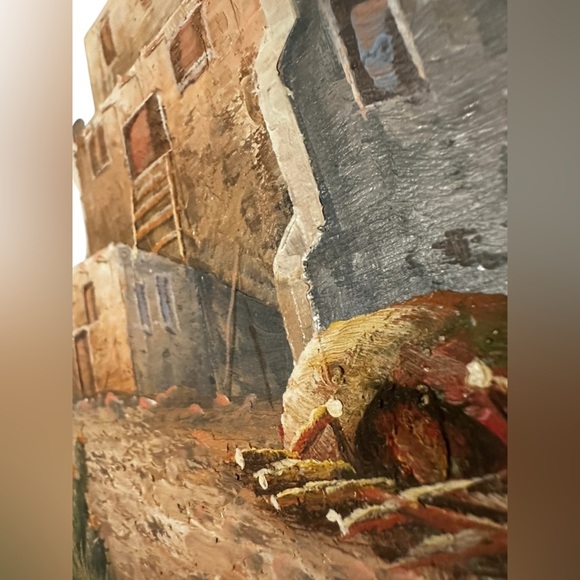 Vintage 90’s Southwest Oil Painting Desert Adobe House Set Of 2 8x10” - Picture 6 of 9